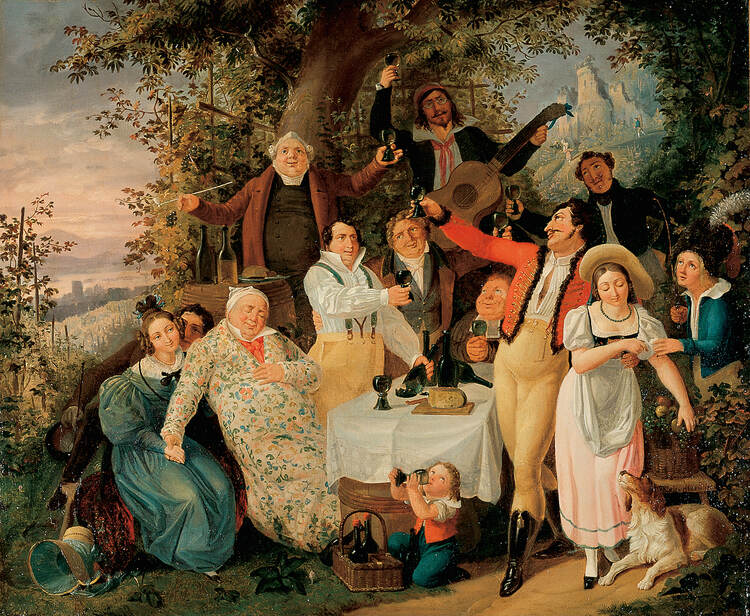 Ludwig Adam Kelterborn (1811–1878), Die Rheinweise, 1835. Öl auf Leinwand, 54.2 x 65.2 cm, Stiftung für Kunst des 19. Jhs., Inv. 2000.G.1299, Geschenk der UBS-Kulturstiftung