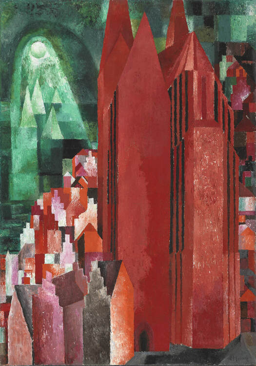 Otto Morach, Kirche in Wismar, 1922/23. Öl auf Leinwand, 102 x 71.5 cm, Kunstmuseum Olten, Inv. 1967.18, Ankauf