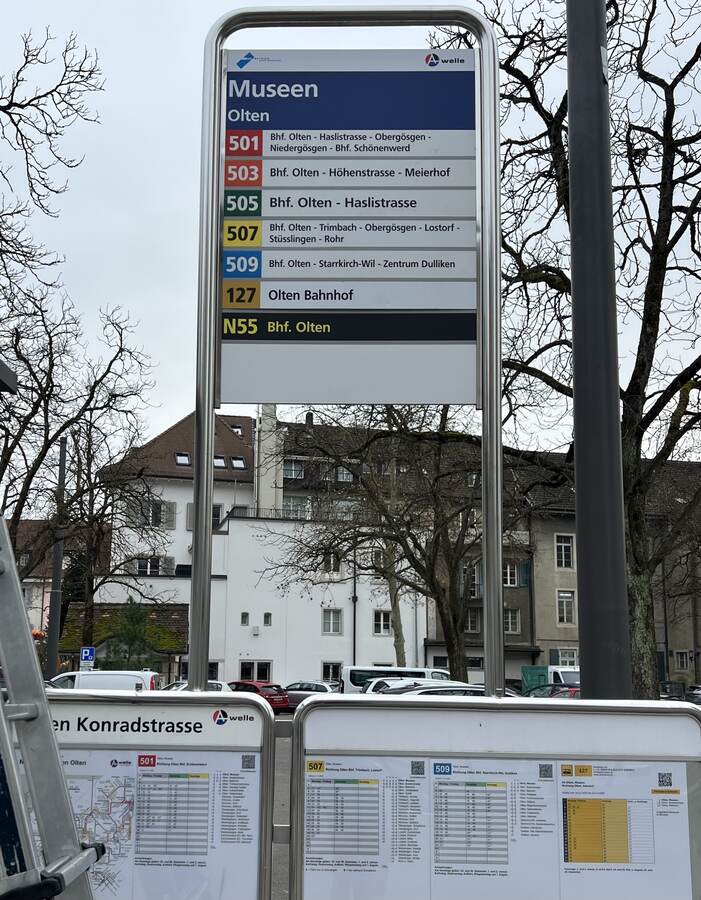 Neue Bushaltestelle «MUSEEN»